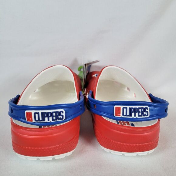 Crocs Mens Classic Clogs Slip On Closed Toe Size 10 Red LA Clippers Athleisure - Picture 5 of 6